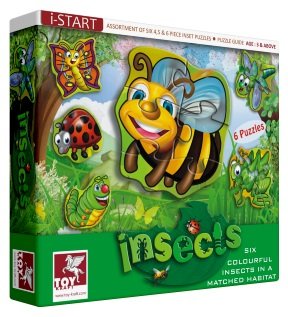 Toy Kraft, puzzle 6 Owadów Super Set Of Six Insects, 3/4/5 el. Toy Kraft