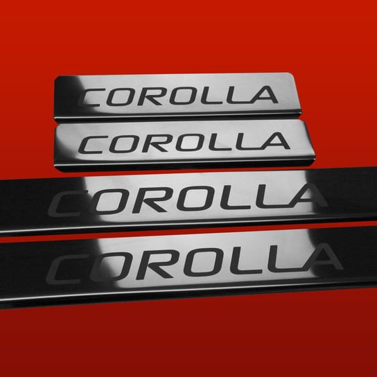TOYOTA COROLLA E14 Listwy progowe, wykończenie połysk ze stali nierdzewnej 304 Toyota