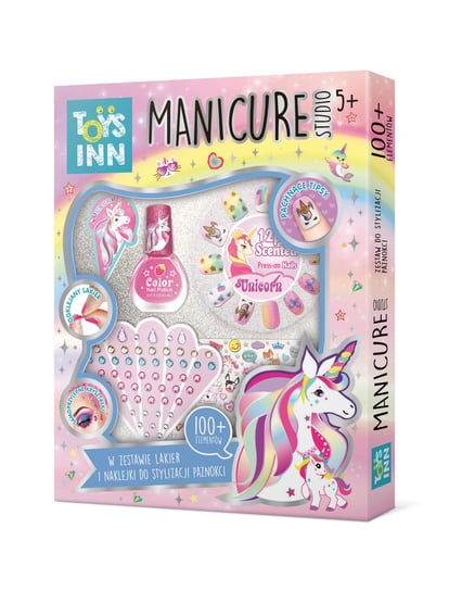 Toys Inn, Manicure Studio, Zestaw kreatywny do stylizacji paznokci dla dzieci, Unicorn toys inn
