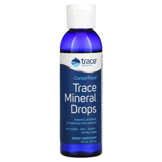 Trace Minerals, Research Concentrace Trace Mineral Drops, Suplement diety, 118 Ml Trace Minerals Research