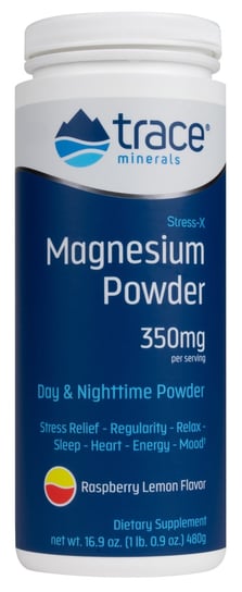 Trace Minerals, Stress-X Magnesium Powder - smak malinowo-cytrynowy, 480g Inna marka