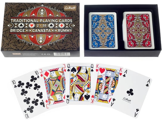 Traditional Playing Cards, karty, Trefl, dwie talie Trefl