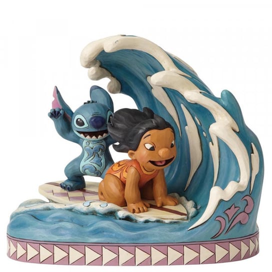 Tradycje Disneya Figurka „Złap falę - Lilo i Stich”, wielokolorowa, 20 x 13 x 18 cm Inna marka