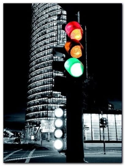 Traffic Lights plakat obraz 60x80cm Wizard+Genius