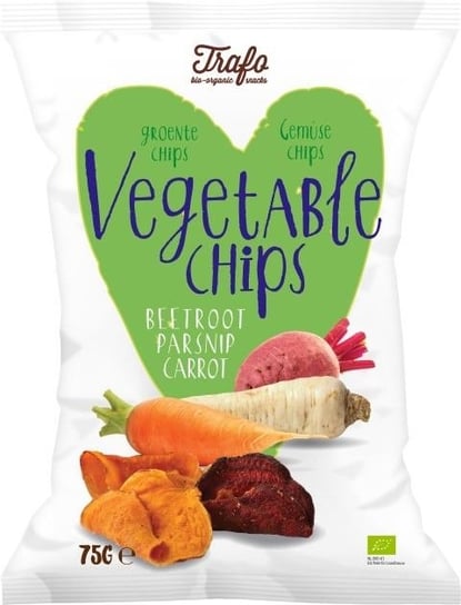 Trafo, chipsy warzywne pieczone bezglutenowe bio, 75 g Trafo