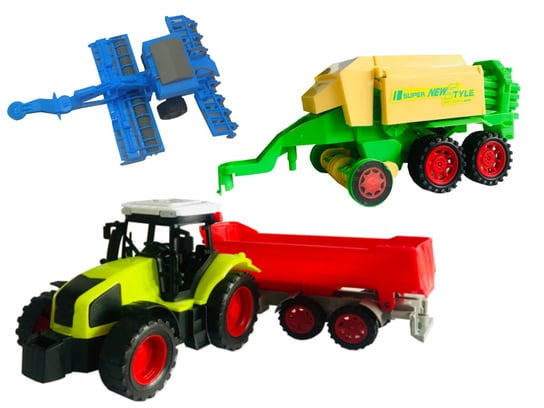Traktor Ciągnik Siewnik 3 Przyczepy Wywrotka Przyczepa Do Siana Gazelo