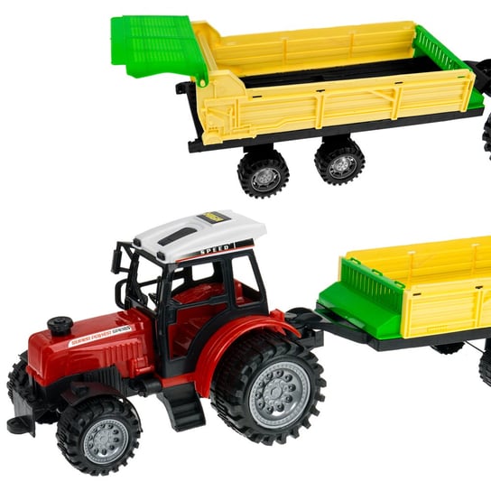 Traktor ciągnik z przyczepą rolniczą maszyny rolnicze KinderSafe