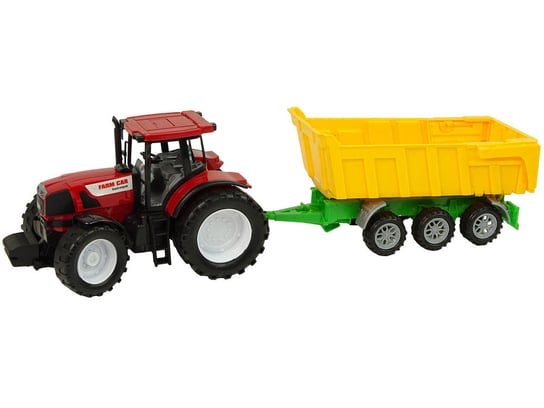 Traktor Czerwony Wywrotka Żółt Lean Toys