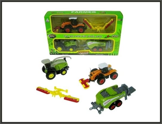 Traktor I Maszyna Rolnicza Z Przyczepą 23Cm W Pudełku 955-129 Hipo Hipo