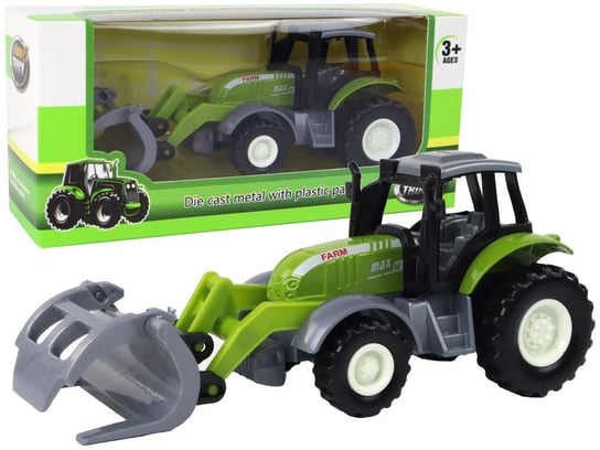 Traktor Koparka Zielony Krokodylek Pojazd Rolniczy Lean Toys