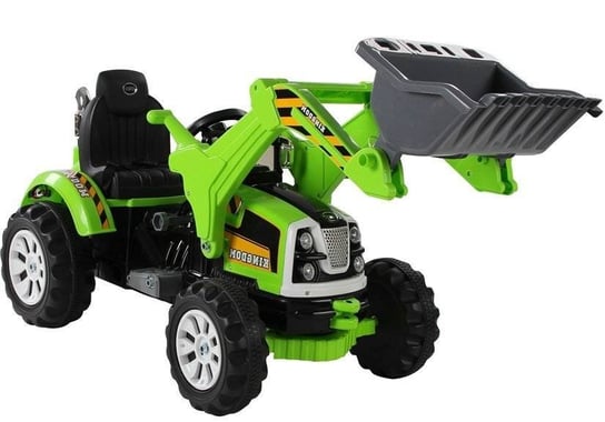 Traktor na akumulator z Łyżką Koparka Zielony Lean Toys