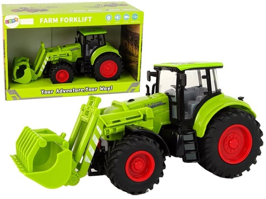 Traktor Napęd Frykcyjny Duże Koła Zielony Import LEANToys Inna marka