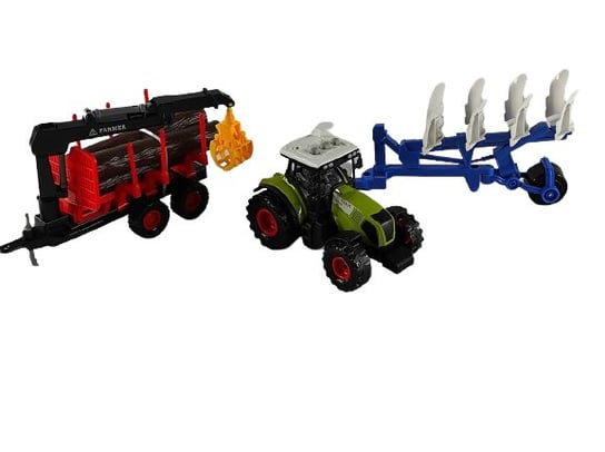 Traktor z maszyną rolniczą i drewnem Inna marka
