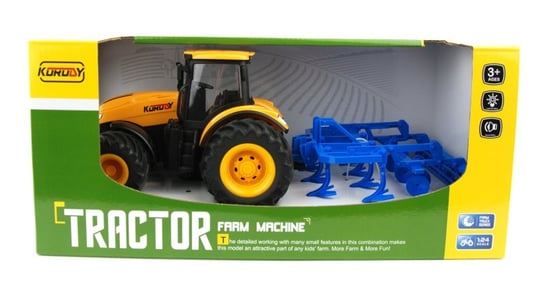 Traktor z maszyną w pudełku, napęd frykcyjny Dromader