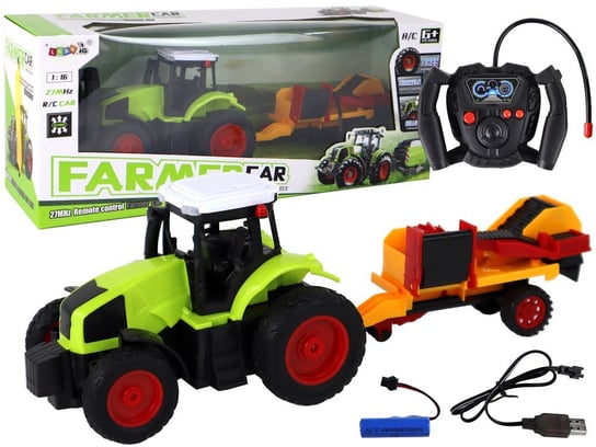 Traktor Z Przyczepą Rc Zdalnie Sterowany 1:16 Lean Toys