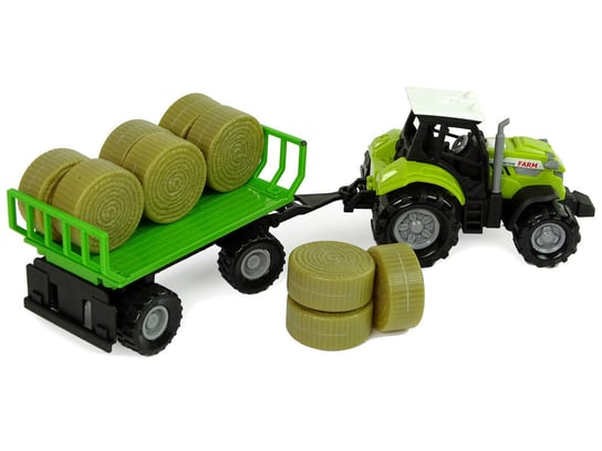 Traktor Z Przyczepka Bale Sian Lean Toys