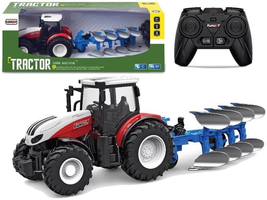Traktor Zdalnie Sterowany 2,4 G Niebieski Pług Lean Toys