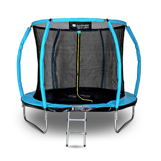 Trampolina Sapphire ST-8080W 8FT 252 cm z siatką wewnętrzną + drabinka - niebieska Inna marka