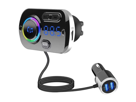 Transmiter FM Alogy Ładowarka samochodowa 2x USB QC 3.0 MP3 Bluetooth 5.0 Baseus