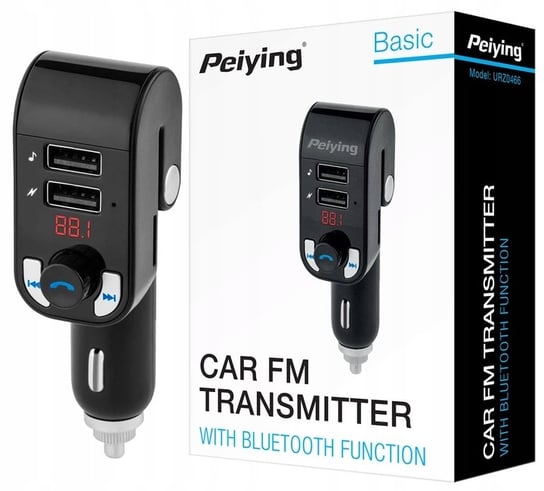 Transmiter FM Peiying Bluetooth 2xUSB SD ŁADOWANIE Peiying