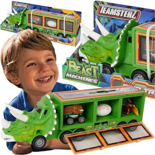 Transporter Ciężarówka Dinozaur Zabawka Dla Dzieci Teamsterz
