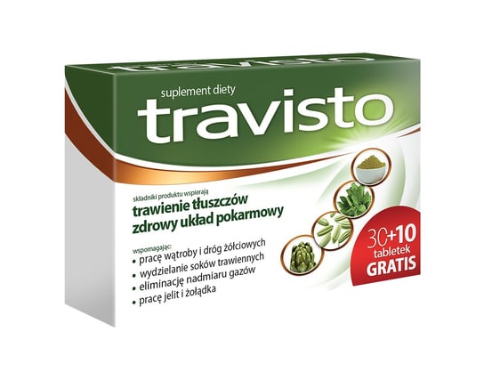 Travisto, suplement diety, 30 tabletek + 10 tabletek Aflofarm