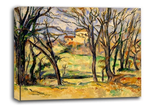Trees and Houses Near the Jas de Bouffan, Paul Cézanne - obraz na płótnie 100x70 cm Galeria Plakatu
