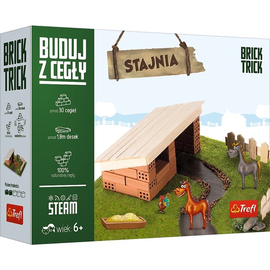Trefl, Brick Trick, zestaw konstrukcyjny Stajnia Brick Trick