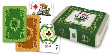 Trefl, Classic Green, karty w puszce, 2 talie Trefl
