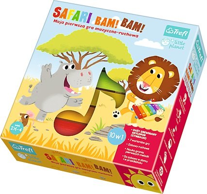 Trefl, gra edukacyjna 10w1 Safari Bam! Bam! Trefl