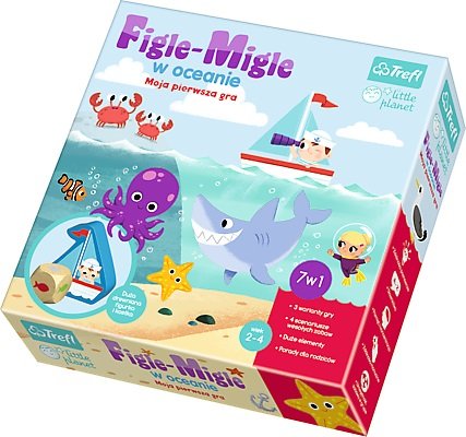 Trefl, gra edukacyjna 7w1 Figle-Migle w oceanie Trefl