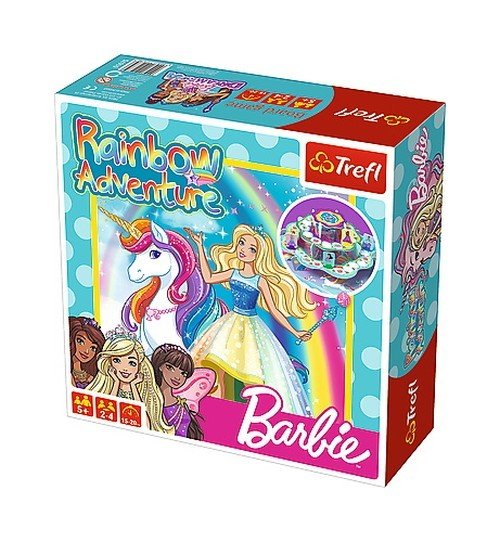 Trefl, gra planszowa Barbie Rainbow Adventure Trefl