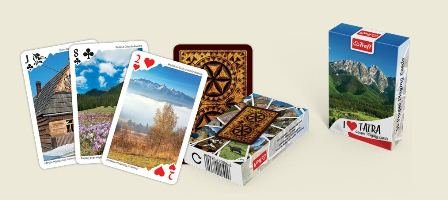 Trefl, karty 55 Tatry Wiosna - talia tematyczna Trefl
