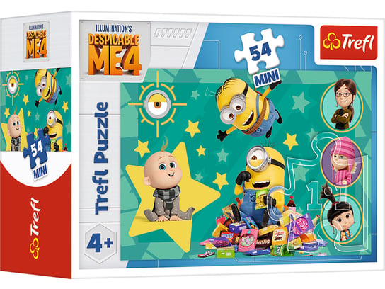 TREFL Mini PUZZLE 54 Elementy JAK UKRAŚĆ KSIĘŻYC Gru i MINIONKI 19769 Trefl