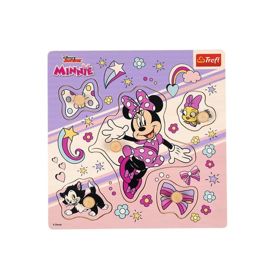 Trefl, Minnie Mouse, Drewniane Puzzle Mini, 5 El. Trefl