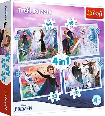 Trefl, Puzzle 4w1, Magia w lesie, 35/48/54/70 el. Trefl