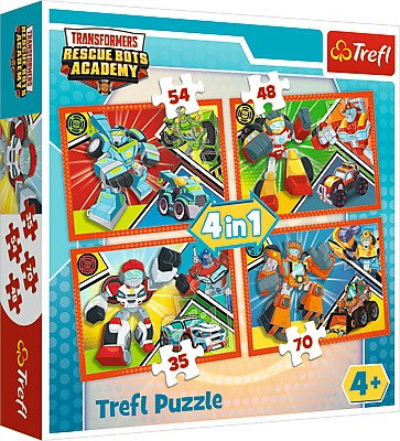 Trefl, puzzle, Akademia transformersów, 35/48/54/70 el. Trefl