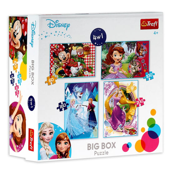 Trefl, puzzle, Big Box, Księżniczki Disneya, 60/100/160/200 el. Trefl