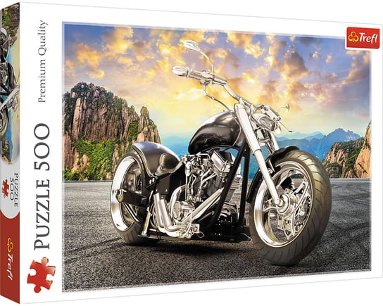 Trefl, puzzle, Czarny motocykl, 500 el. Trefl