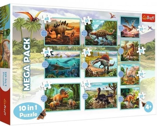 Trefl, puzzle, Dinozaury, Poznaj wszystkie Dinozaury, 10w1 Trefl