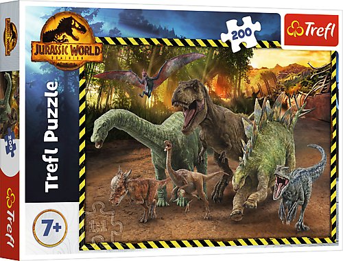 Trefl, puzzle, Dinozaury z Parku Jurajskiego, 200 el. Trefl