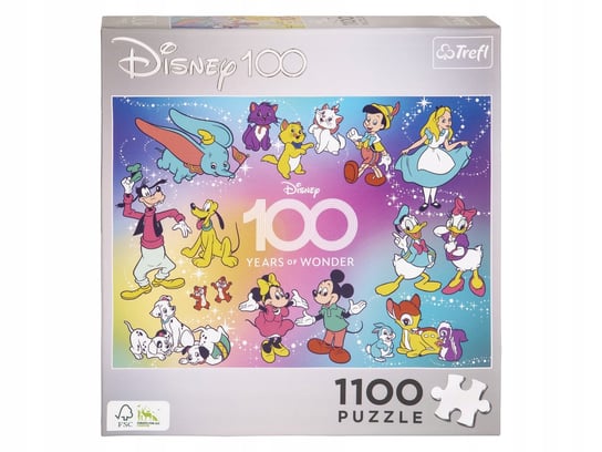 Trefl Puzzle Disney 100 Years of Wonder, 1100 elementów Disney