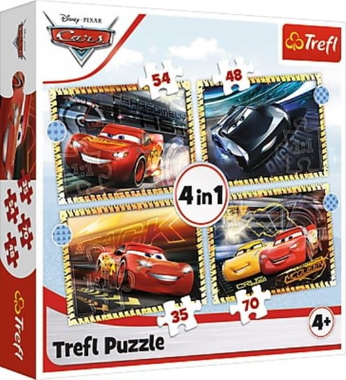 Trefl, puzzle, Disney, Auta 3, Do startu, gotowi, start, 35/48/54/70 el. Trefl