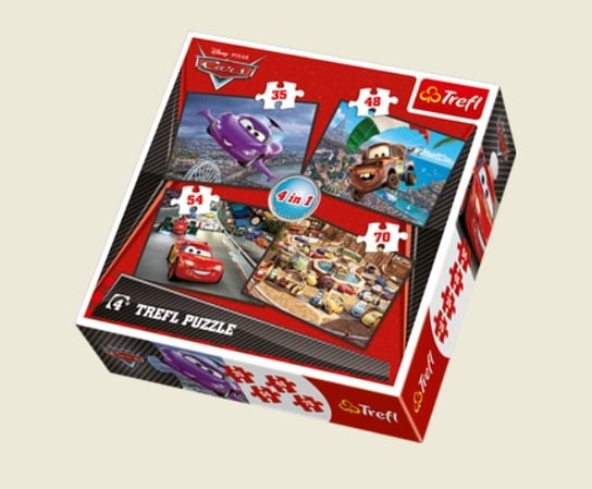 Trefl, puzzle, Disney, Auta, 35/48/54/70 el. Trefl
