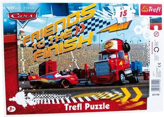 Trefl, puzzle, Disney, Auta, Design Cars, 15 el. Trefl