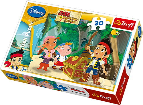 Trefl, puzzle, Disney, Jake i Piraci z Nibylandii, Skarb, 30 el. Trefl