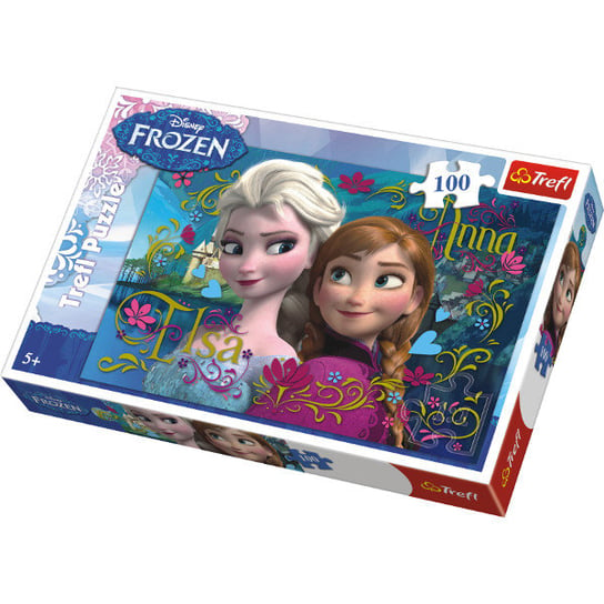 Trefl, puzzle, Disney, Kraina Lodu, Anna i Elsa, 100 el. Trefl
