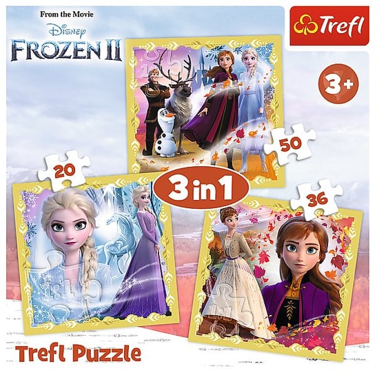 Trefl, puzzle, Disney, Kraina lodu, Moc Anny i Elsy, 20/36/50 el. Trefl