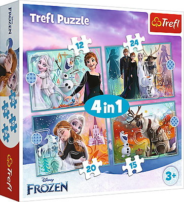 Trefl, puzzle, Disney, Kraina Lodu Niezwykły świat Krainy Lodu, 12/15/20/24 el. Trefl