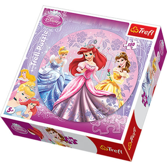 Trefl, puzzle, Disney, Księżniczki, okrągłe, 150 el. Trefl